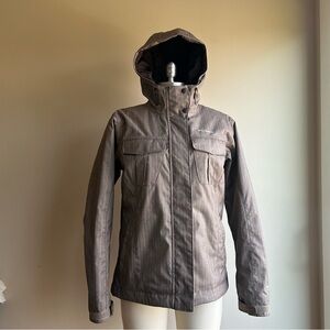 Columbia Hooded Shell Jacket in Heathered Taupe